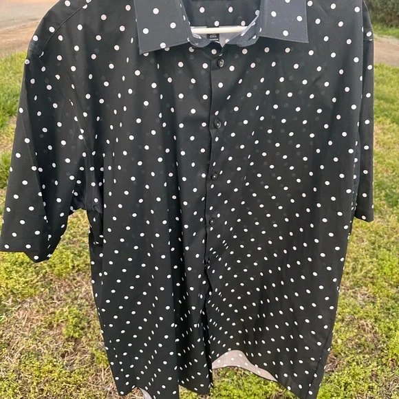 Polka Dot Shirt XXL | Rockabilly Retro Vibe - Stretch - Size 2XL - J. Ferrar - Picture 4 of 6
